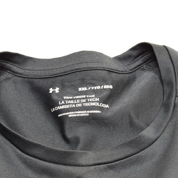 Under Armour Men's T Shirt Short Sleeve Crew Neck Polyester Black Size 2XL Gym - Picture 8 of 8